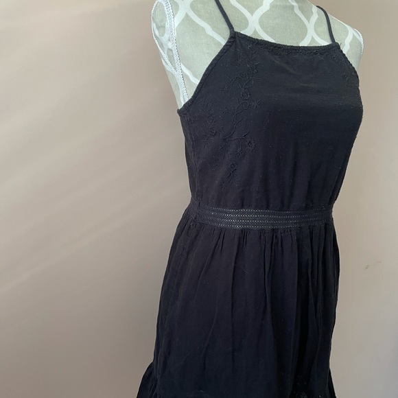 Black summer cotton on dress - Picture 3 of 7